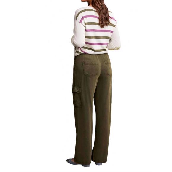 NEW TRIBAL wide leg cargo jogger pants in olive - Picture 3 of 4